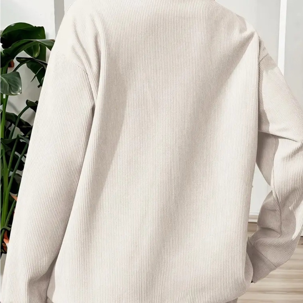 White Ribbed 'MAMA' Sweater - Picture 3 of 3